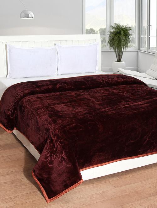 Embossed Double Bed Mink Blanket - 14480738 - Very Small Image - 1