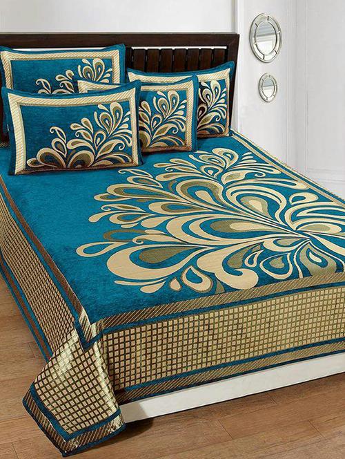 Chenille Double Bed Cover With 2 Pillow Covers - 14480790 - Standard Image - 1