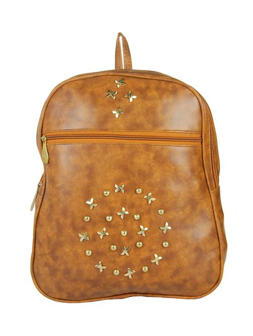 brown leatherette backpack - 14481327 - Standard Image - 1