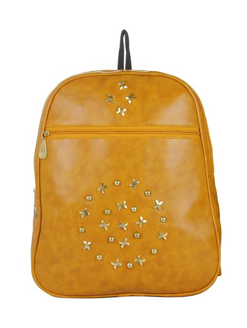 orange leatherette backpack - 14481328 - Very Small Image - 1
