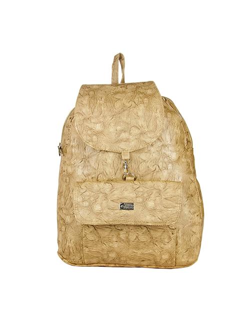 beige leatherette regular backpack - 14481330 - Very Small Image - 1