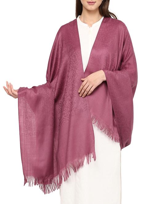 solid purple woolen shawl - 14481528 - Standard Image - 1