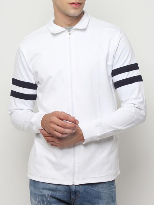white cotton casual jacket - 14481646 - Very Small Image - 1