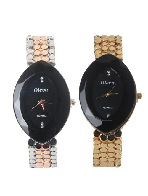 Oleva Premium Women's Metal Watch Pack Of 2 - 14481789 - Very Small Image - 1
