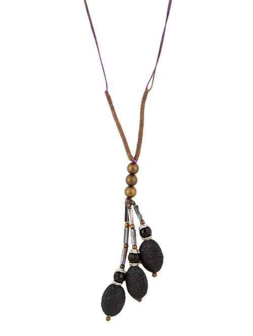 black plastic long necklace - 14481866 - Very Small Image - 1