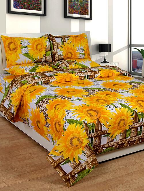 Cotton Printed Double Bed Sheet With 2 Pillow Covers - 14481916 - Standard Image - 1