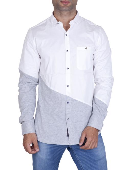 white cotton casual shirt - 14481940 - Very Small Image - 1