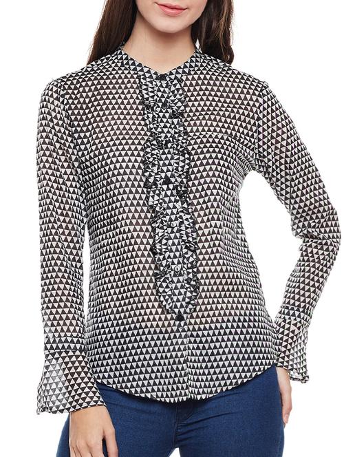 black printed cotton top - 14482018 - Standard Image - 1
