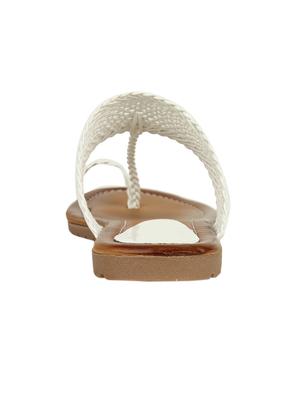 white one toe kolhapuri - 14482082 - Standard Image - 3