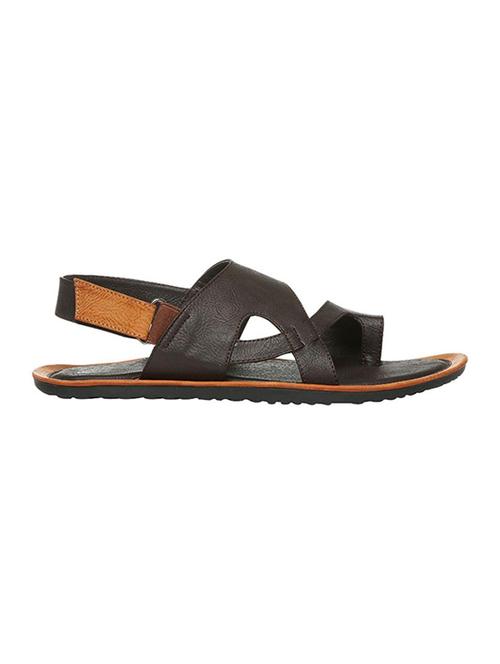 brown leatherette back strap sandals - 14482095 - Very Small Image - 1
