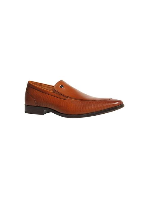 tan Leather formal slip on - 14482107 - Standard Image - 1