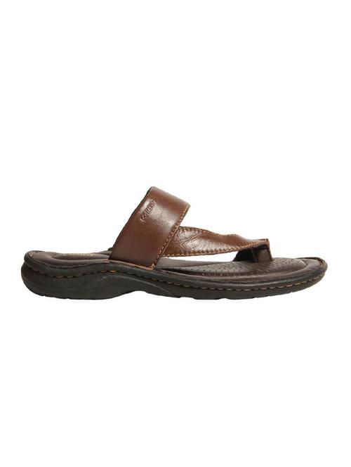 brown leather slip on slippers - 14482115 - Standard Image - 1