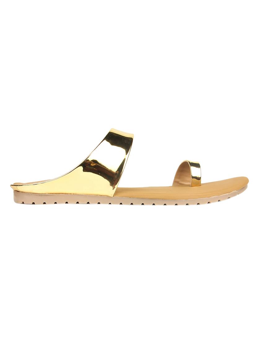 gold one toe sandal - 14482255 - Zoom Image - 2
