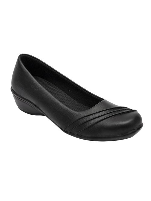black faux leather slip on formal shoes - 14482321 - Standard Image - 1