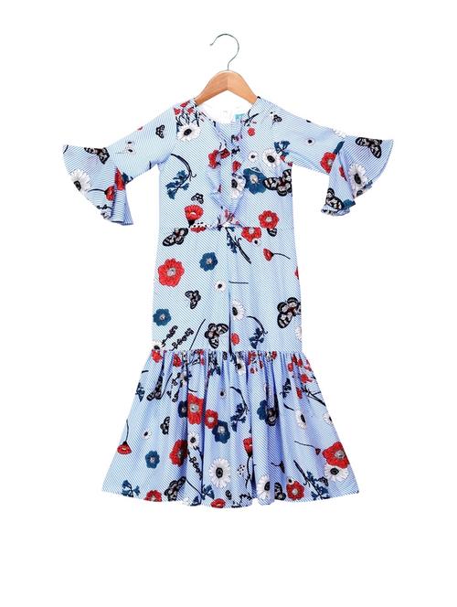 blue rayon frock - 14482352 - Standard Image - 1