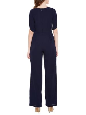 overlap sleeved full leg jumpsuit - 14482358 - Standard Image - 3