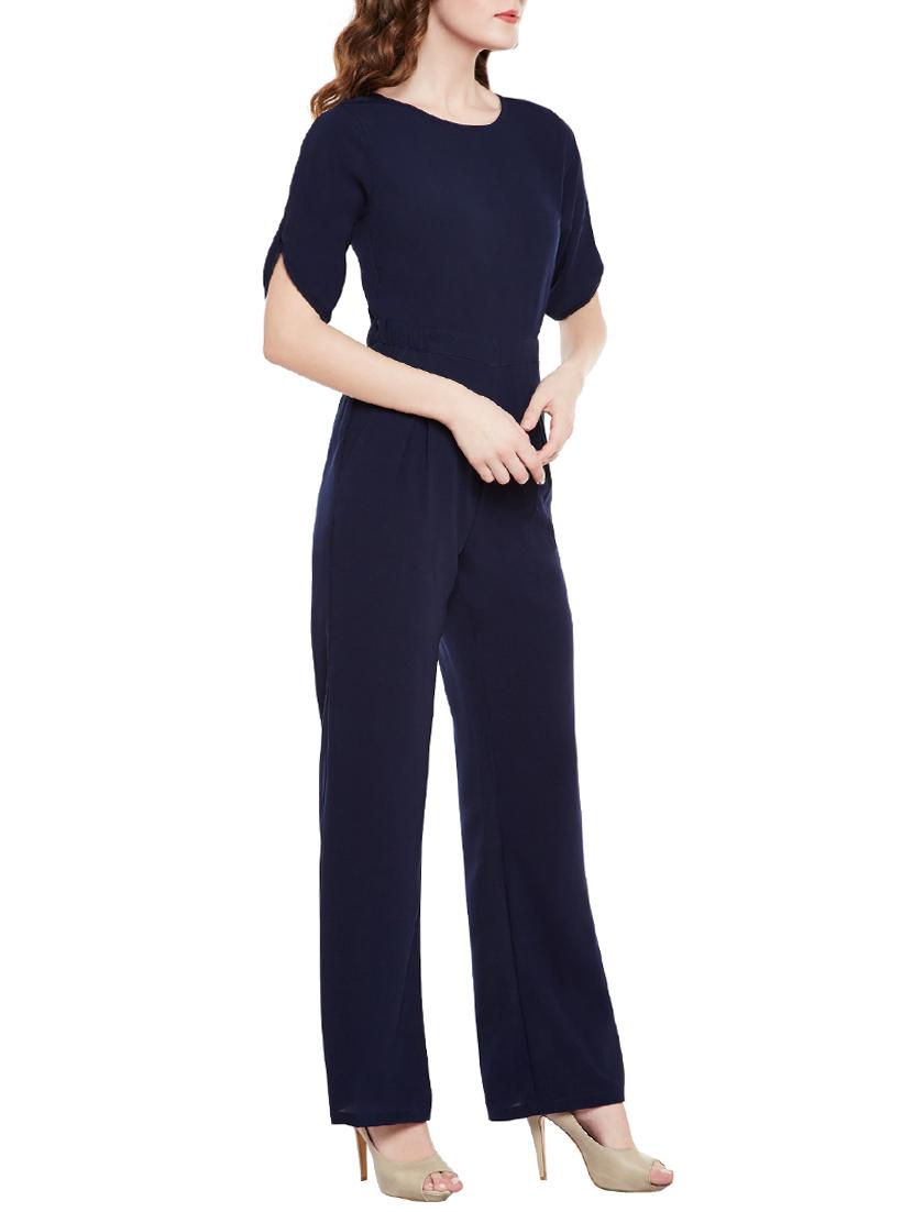 overlap sleeved full leg jumpsuit - 14482358 - Zoom Image - 2