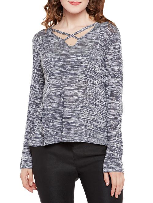 grey viscose casual top - 14482391 - Very Small Image - 1