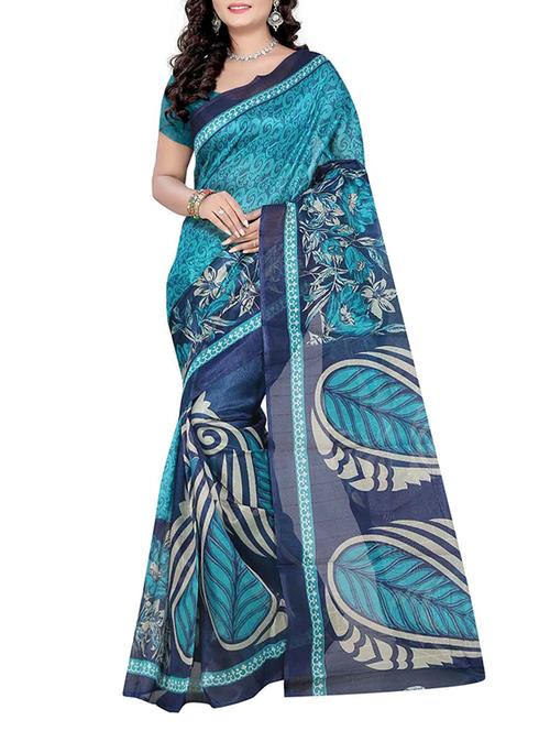 blue silk bhagalpuri saree - 14482412 - Very Small Image - 1