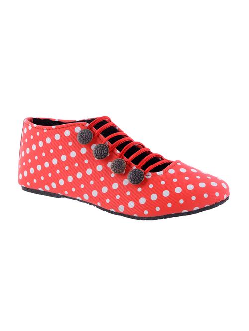 red leatherette slip on ballerina - 14482672 - Standard Image - 1