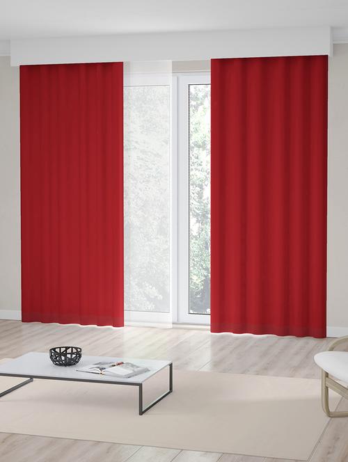 Pure Cotton Solid Eyelet Single Door Curtain - 14482980 - Very Small Image - 1