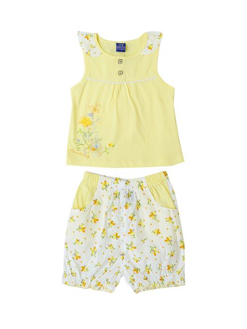 yellow cotton shorts set - 14483089 - Very Small Image - 1