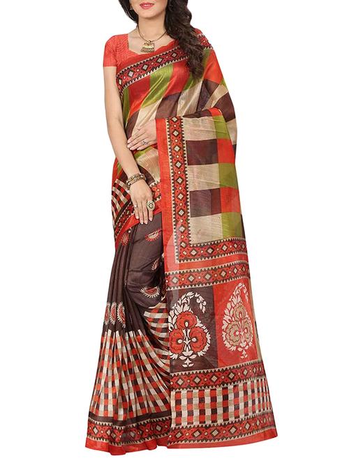 multi silk bhagalpuri saree - 14483190 - Very Small Image - 1