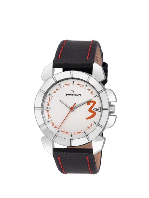 Ravinson R1519SL03 New Silver Dial Black Strap Analog Casual Watch - For Men - 14483249 - Very Small Image - 1