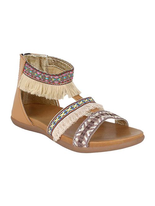 beige leatherette flats - 14483294 - Standard Image - 1