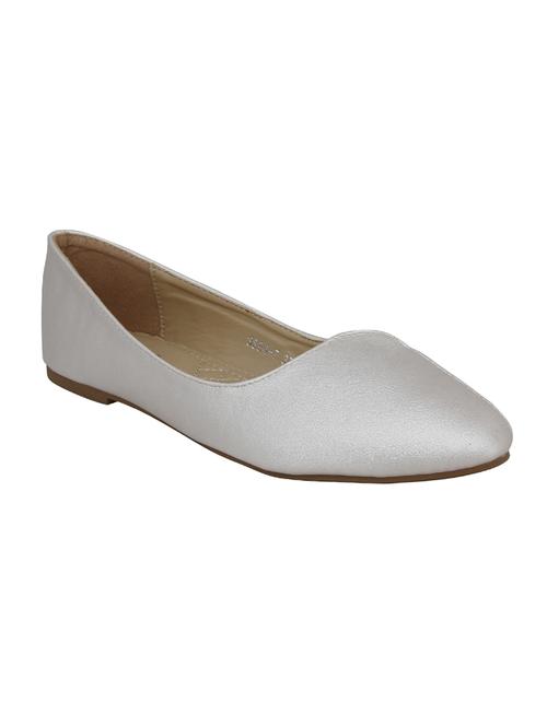 gold faux leather slip on ballerina - 14484481 - Standard Image - 1