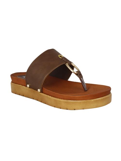 brown flat forms sandal - 14484512 - Standard Image - 1