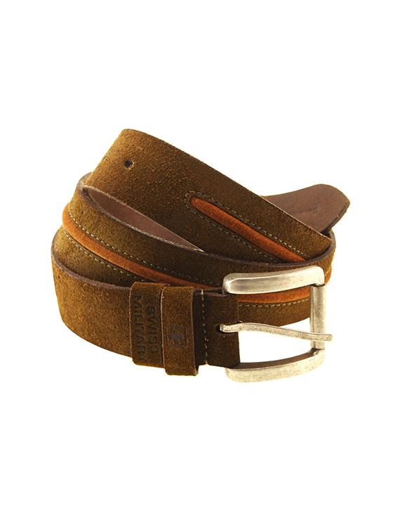 khaki leather belt - 14484631 - Zoom Image - 1