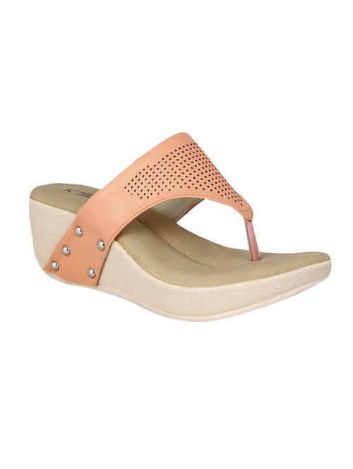 pink open thong wedge - 14484670 - Standard Image - 1