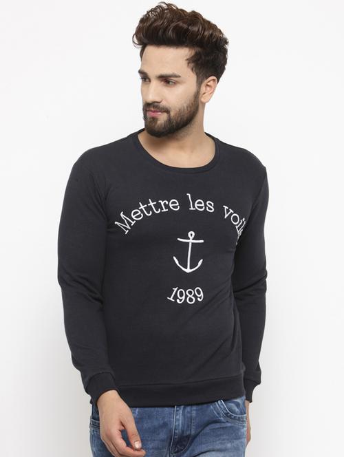 navy blue cotton sweatshirt - 14484836 - Very Small Image - 1