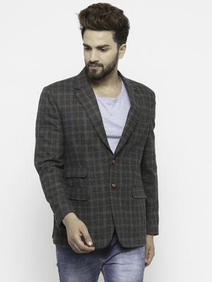 black wool & polyester blend casual blazer - 14484849 - Standard Image - 1