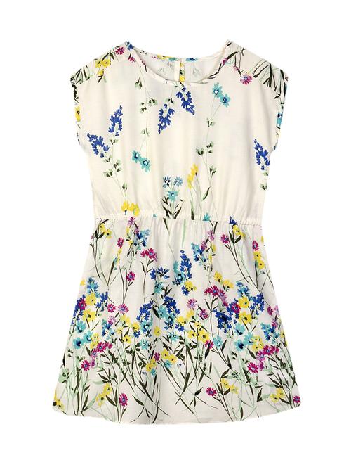 white rayon frock - 14484885 - Very Small Image - 1