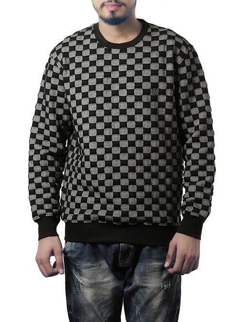 black fleece all over print sweatshirt - 14484890 - Very Small Image - 1
