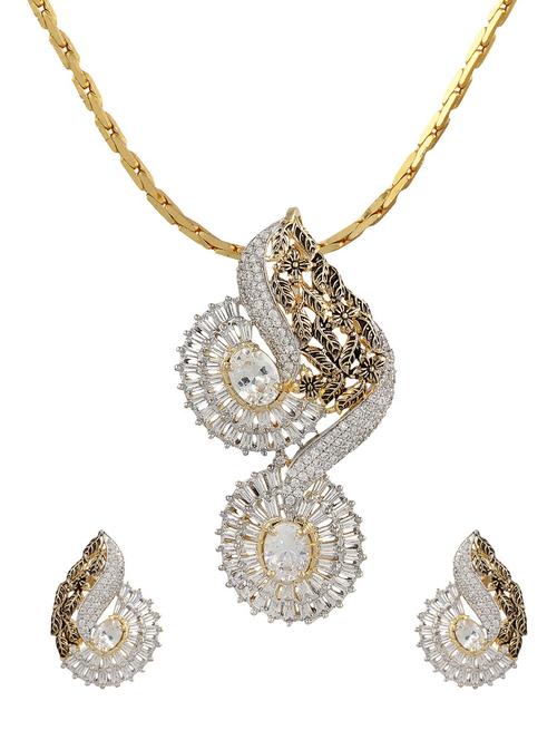 gold plated pendants and earring - 14485070 - Very Small Image - 1