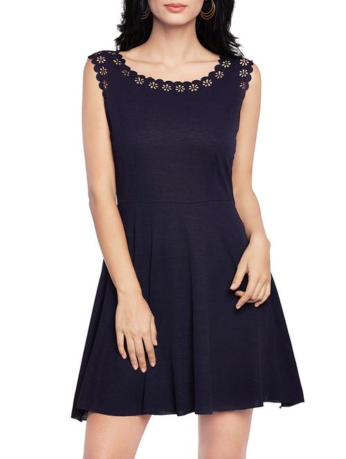 navy blue skater dress - 14485097 - Very Small Image - 1