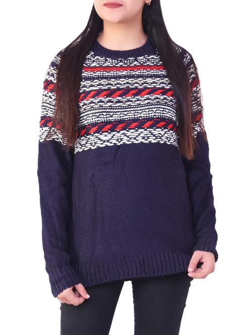 blue woolen pullover - 14485459 - Very Small Image - 1
