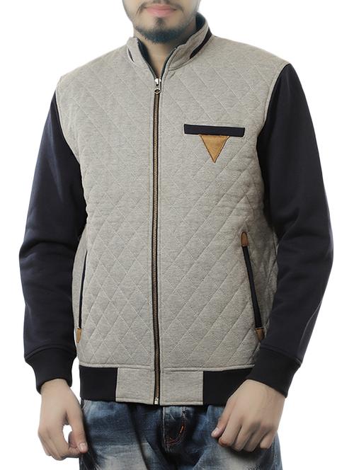 grey fleece quilted jacket - 14485475 - Very Small Image - 1