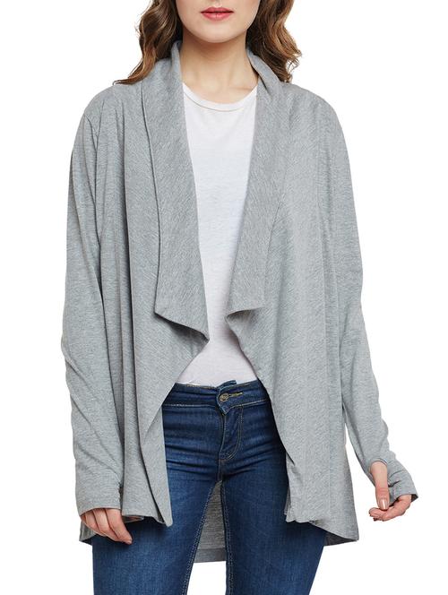 thumb hole detail waterfall shrug - 14485594 - Standard Image - 1