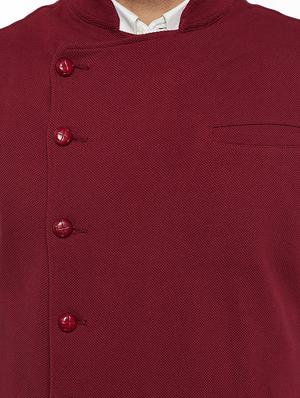 maroon cotton nehru jacket - 14485605 - Standard Image - 4
