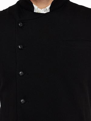 black cotton nehru jacket - 14485608 - Standard Image - 4