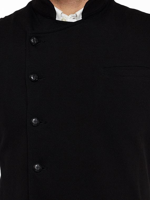 black cotton nehru jacket - 14485608 - Zoom Image - 4