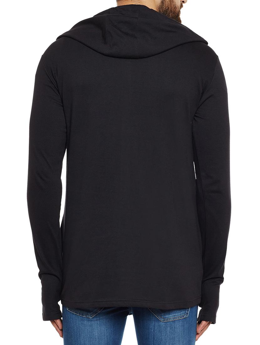 black cotton sweatshirt - 14485610 - Zoom Image - 3