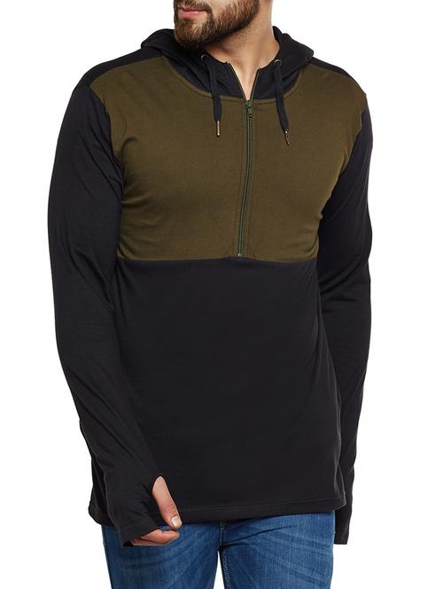 black cotton sweatshirt - 14485611 - Very Small Image - 1
