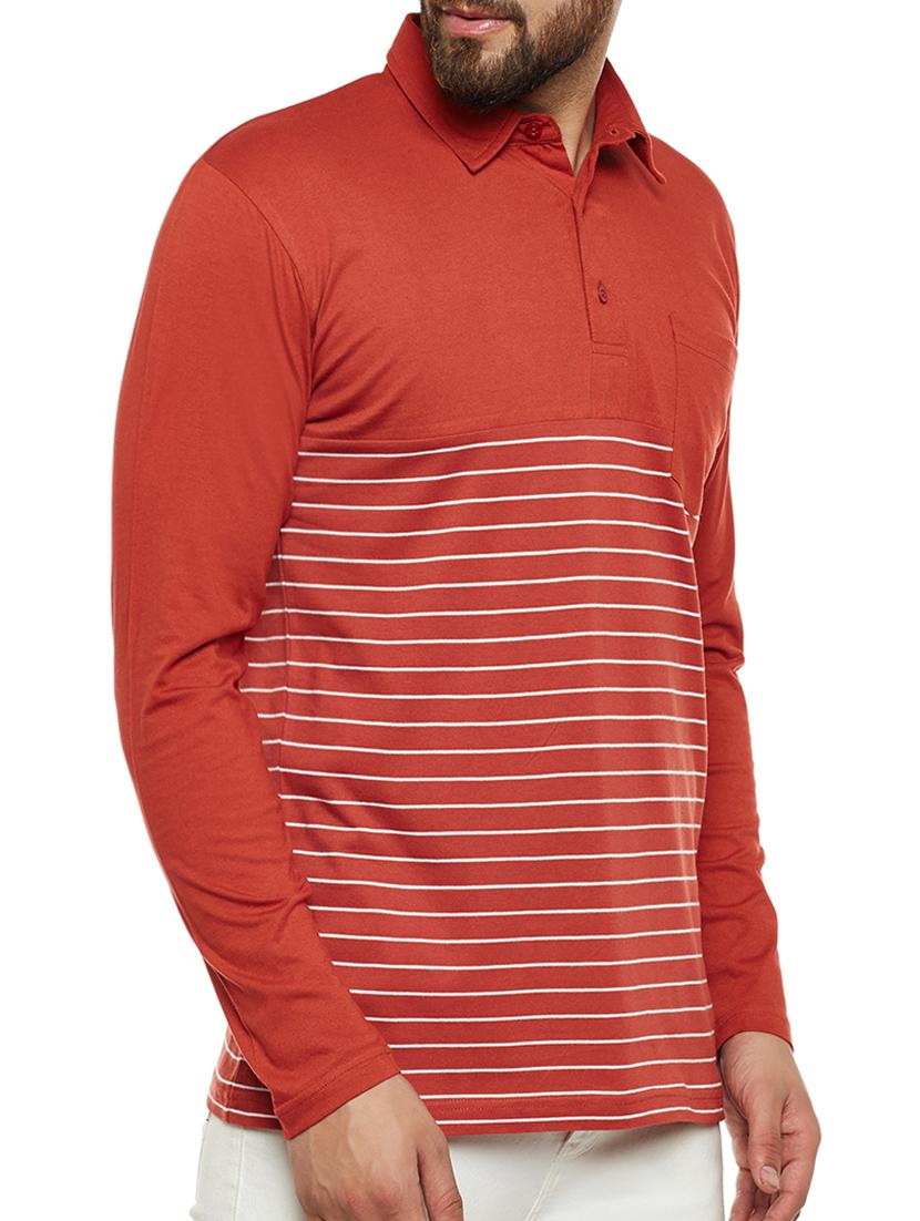 orange cotton pocket t-shirt - 14485634 - Zoom Image - 2