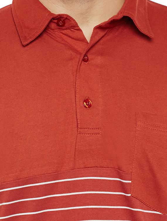 orange cotton pocket t-shirt - 14485634 - Zoom Image - 4