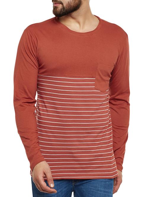 orange cotton pocket t-shirt - 14485638 - Standard Image - 1